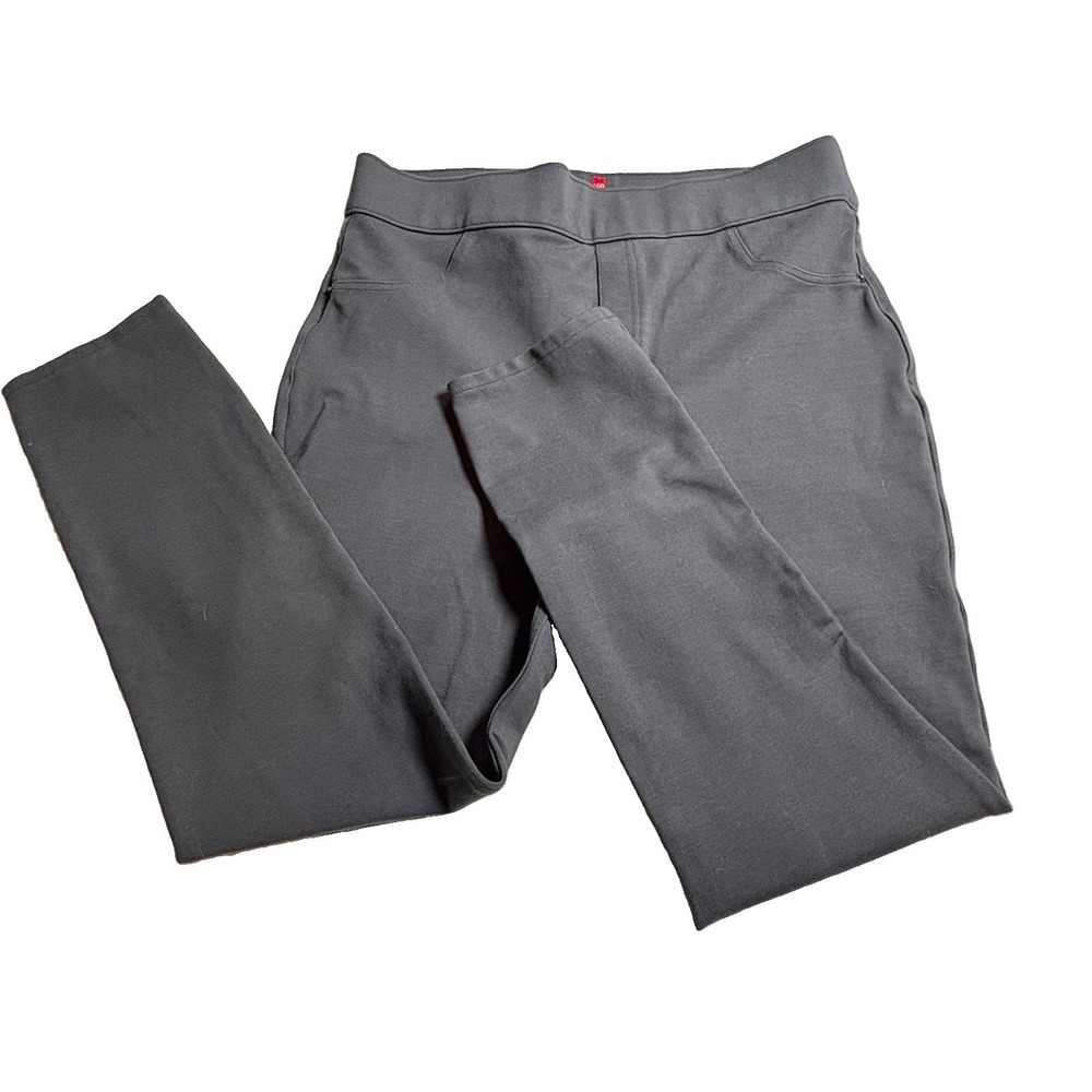 Spanx by Sara Blakely Black Pull-On Ankle Pants Size Large L/G Slim Fit Comfy